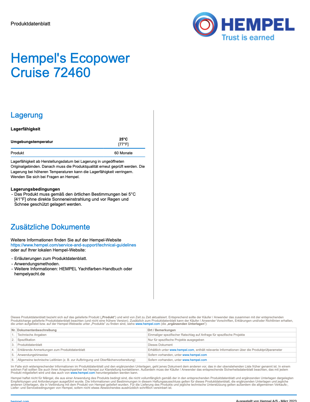 Hempel's Ecopower Cruise, White 0.75l