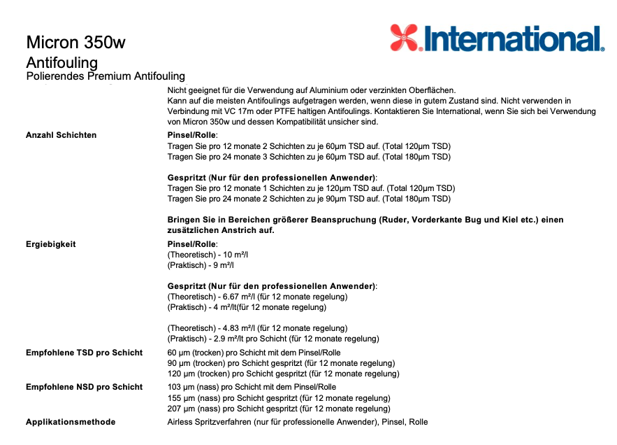 International Micron 350W Dover White,
