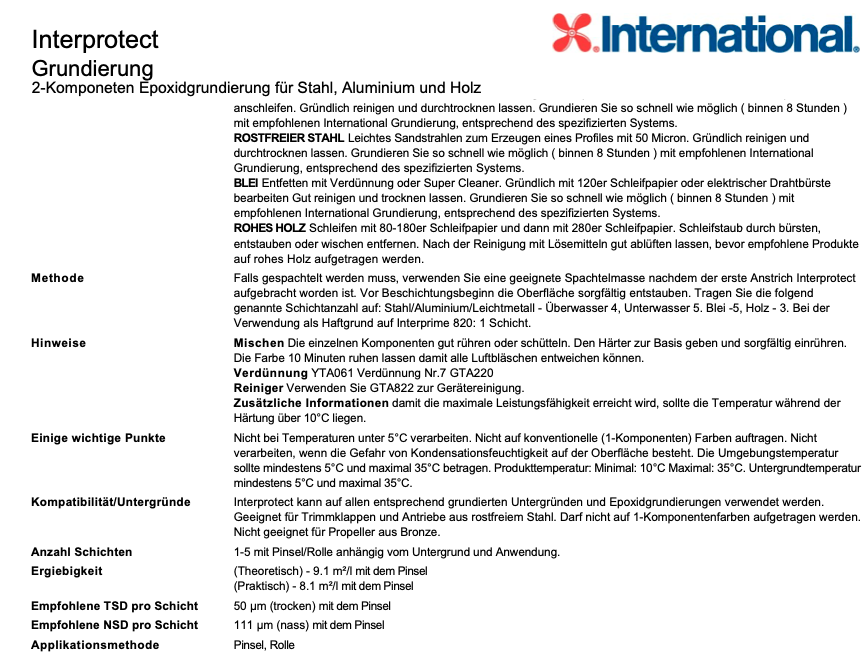 International Interprotect 2-Komponenten Weiß 0,75l