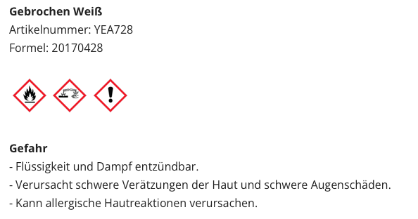 International VC TAR2  gebrochen weiß 1,0l