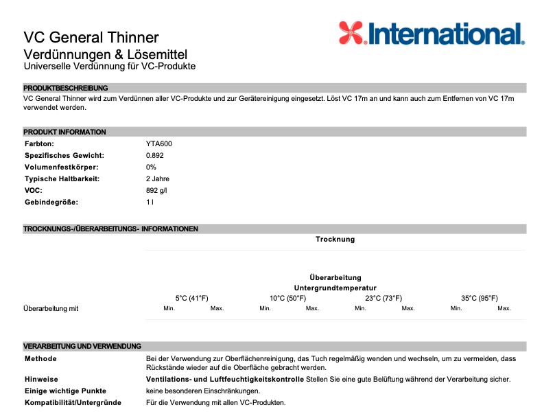 International VC General Thinner 1l