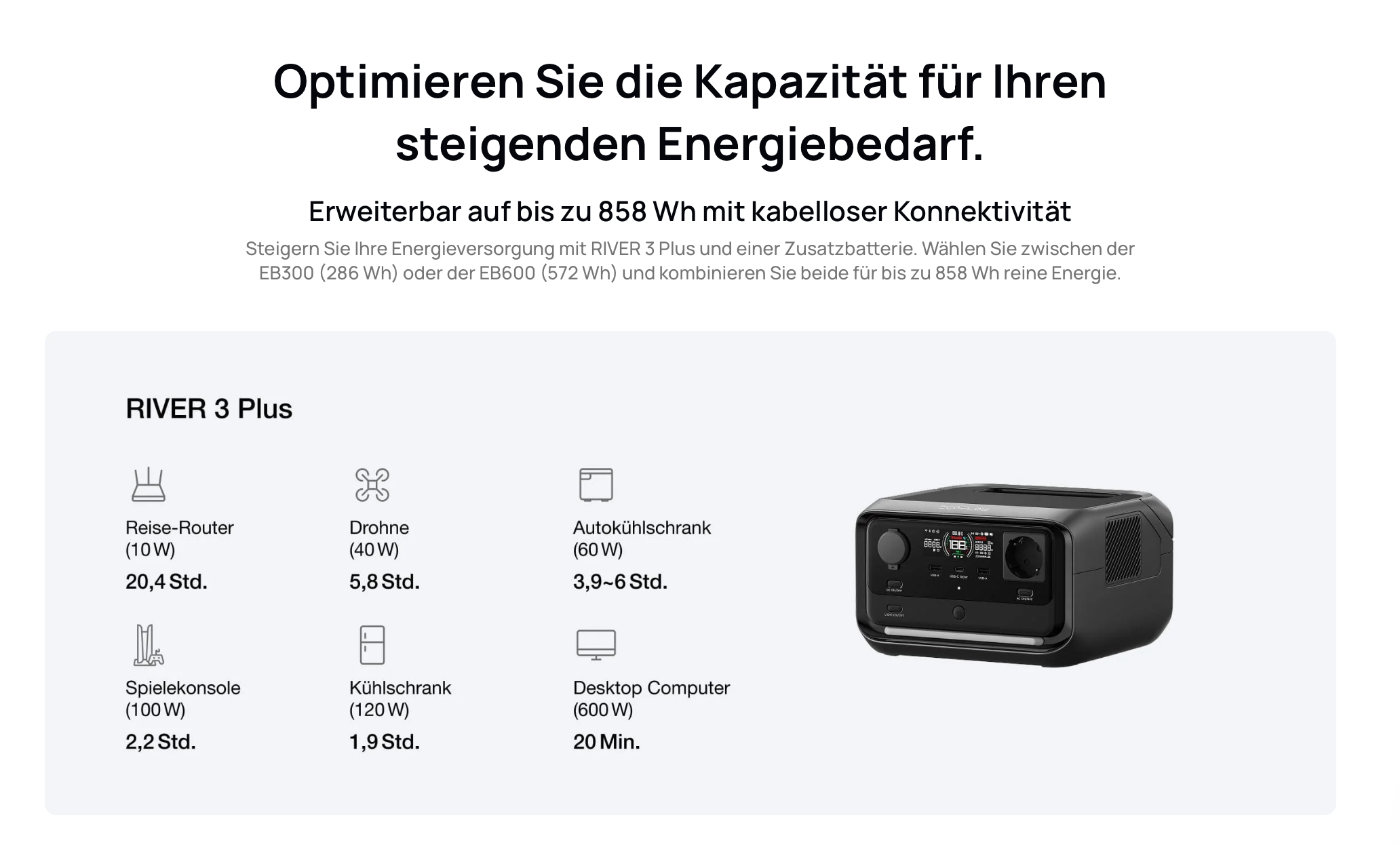 EcoFlow River 3 Extra Batterie EB300