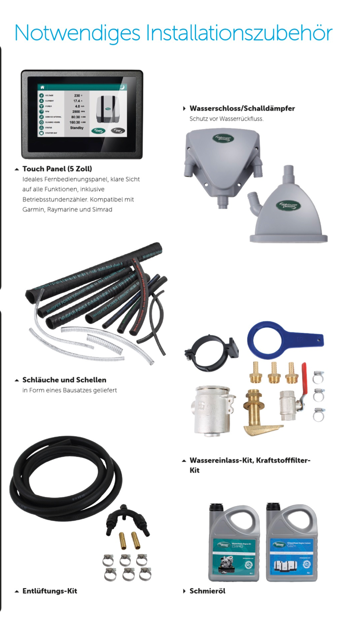 WhisperPower Wassereinlass-Kit 20 mm (3/4")