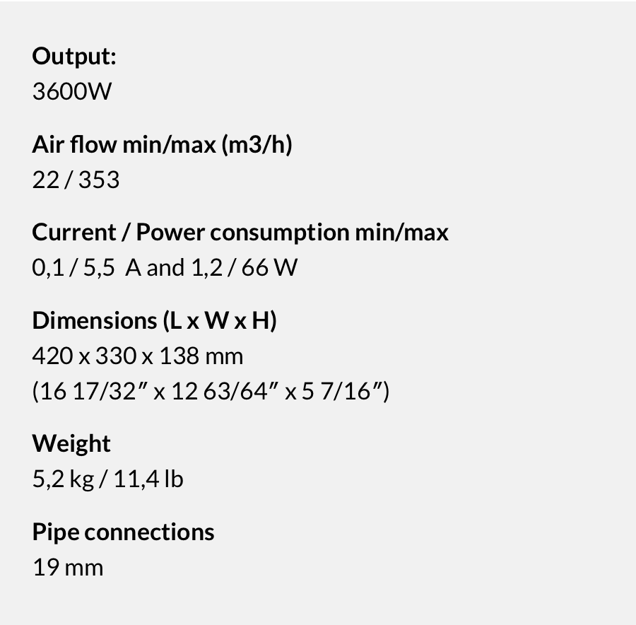 Wallas Matrix Heater, Wärmetauscher 3,6KW, 75mm