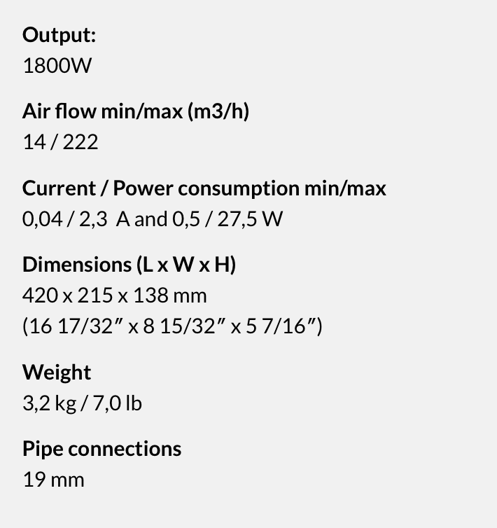Wallas Matrix Heater, Wärmetauscher 1,8KW, 75mm