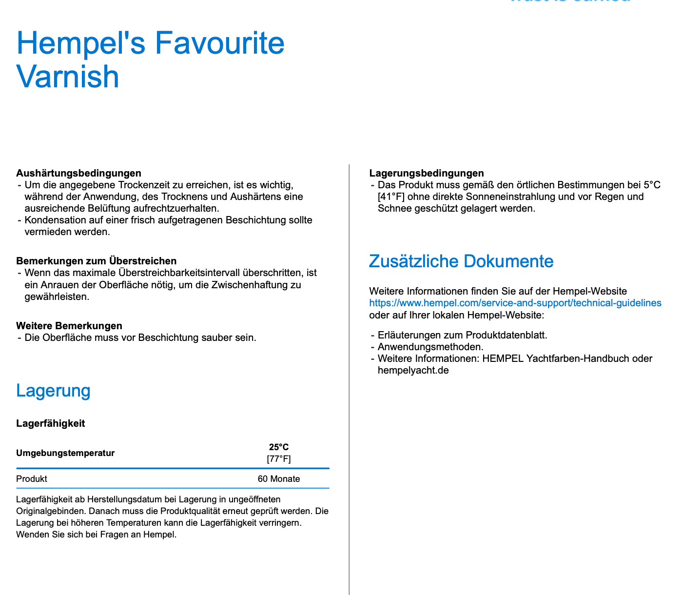 Hempel´s Favourite Varnish 2,5l