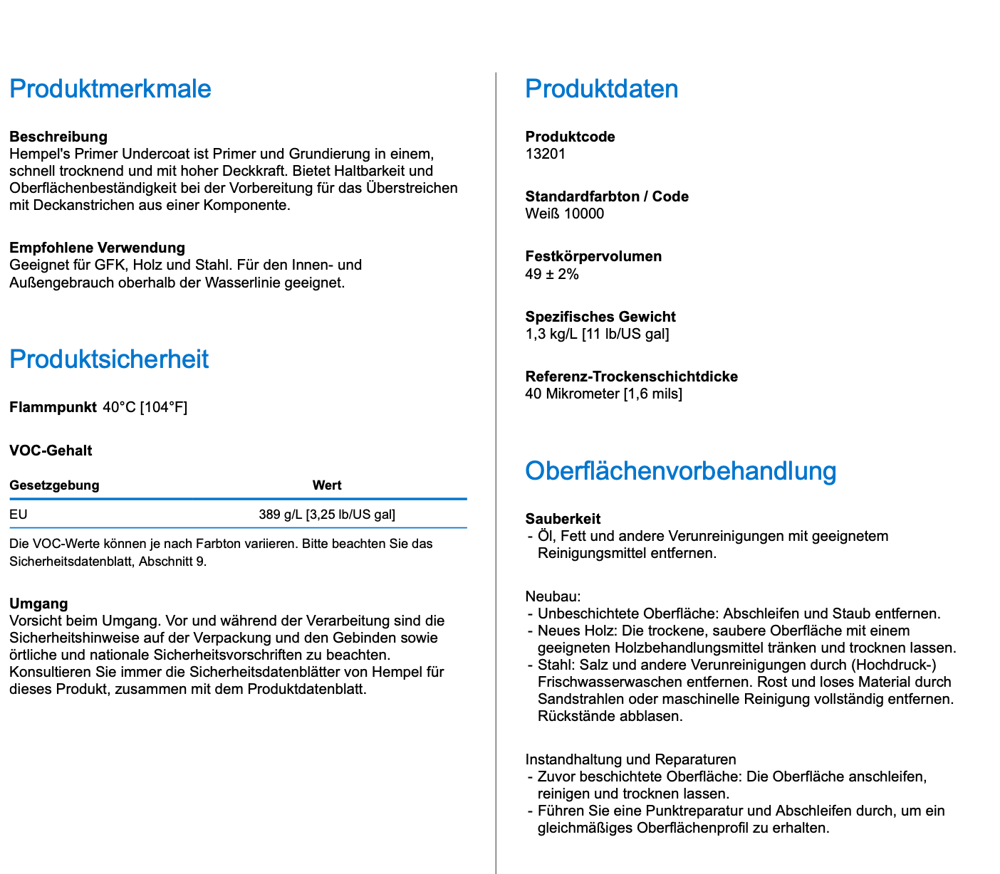 Hempel´s Primer Undercoat white 2,5l