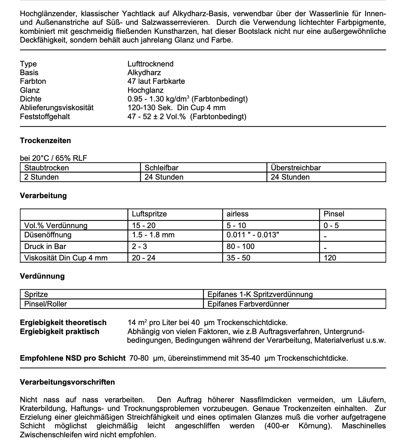 Epifanes Bootslack 0,75l,