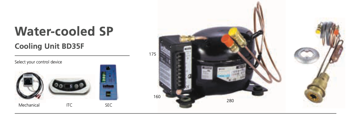 Isotherm 2050 SP-Seewasser Kühlung, 125l, L-Verdampfer,  Kühlanlage 12/24V