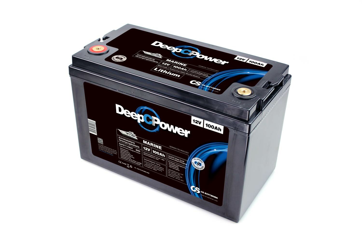 CS 100Ah 12.8V Lithium LiFePO4 Marine/Boat Battery