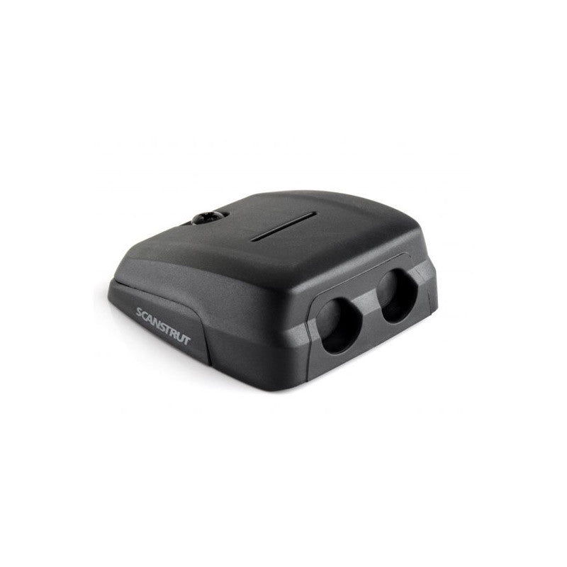 Scan strut Horizontal cable passage double, black, 5-6 mm cable