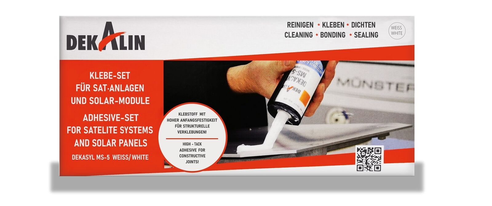 Adhesive set Dekalin DEKAsyl MS-5 - 290 ml - black 