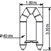 Plastimo Schlauchboot MS-310/1 RIB grau