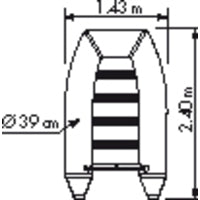 Plastimo Schlauchboot Raid II P240SH grau
