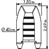 Plastimo Schlauchboot Raid II P270SH blau