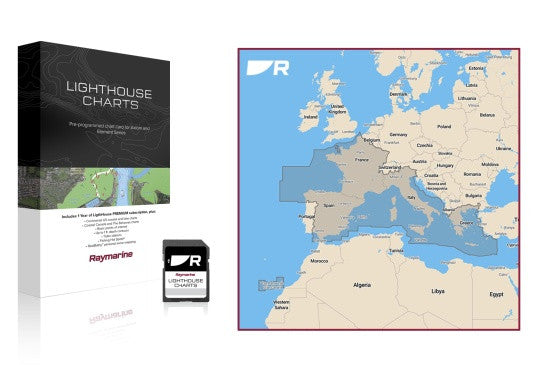 Raymarine LightHouse Karte (vorinstalliert mit Mittelmeer-Karte) auf 32 GB microSD-Karte