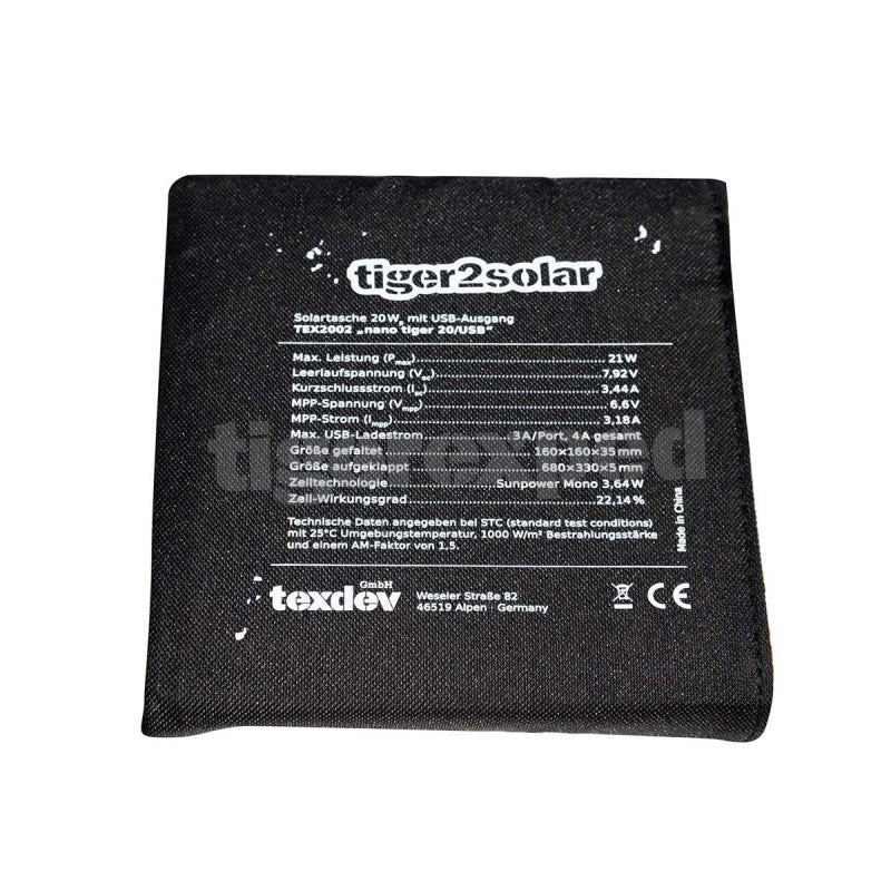 Copy of Tigerexped Solarbag 160 WP with MPPT loader USB connections + accessories - shadow parker kit big tiger 160/USB #1