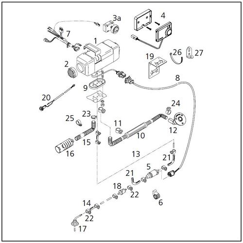 Webasto Lu Air Top Evo 55 D, 24V, Marine με περιστροφικό έλεγχο