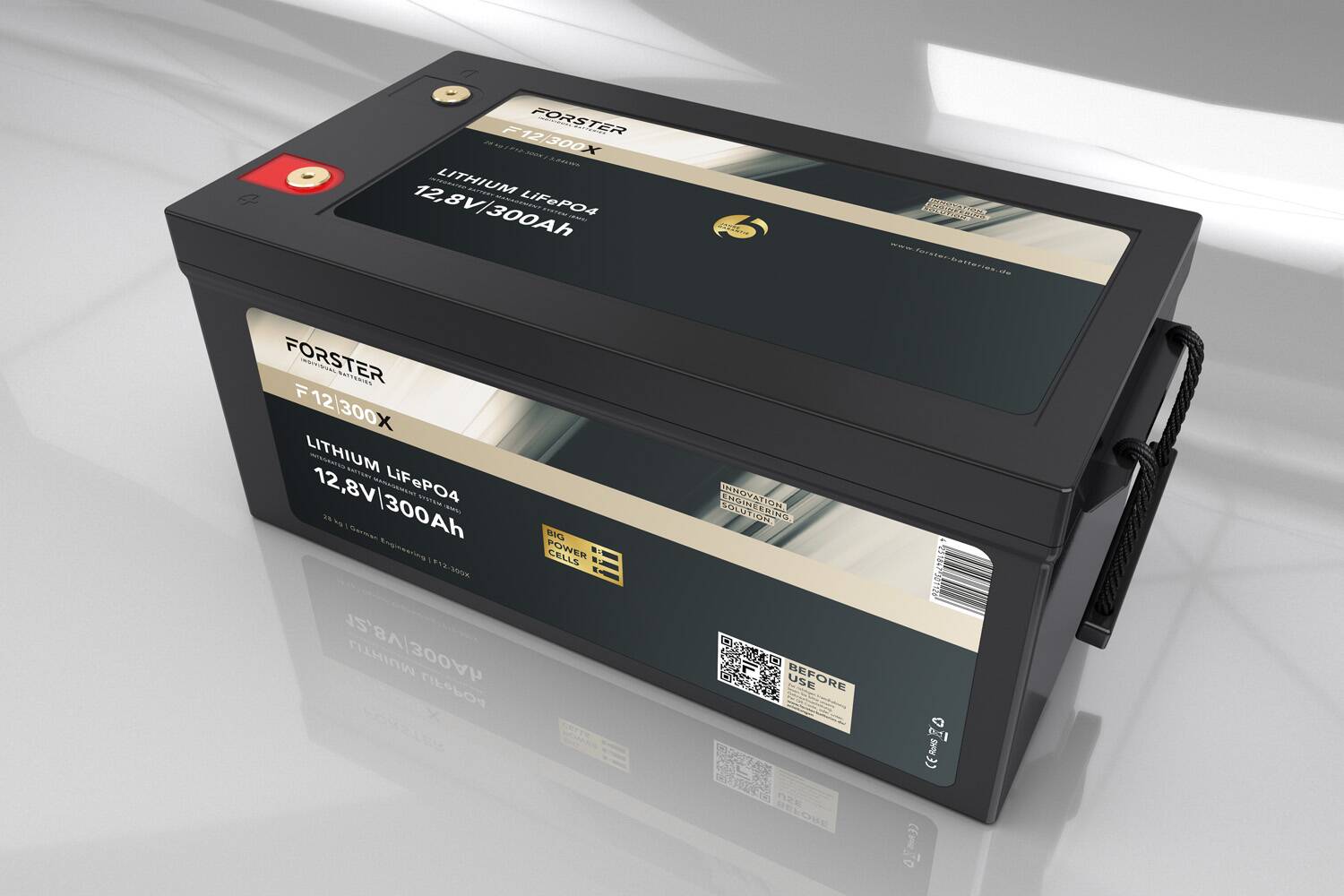 Forster 300AH 12.8V LIFEPO4 Premium Battery 200A-BMS-2.0 3840WH IP67