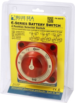 Blue Sea BS 9002e 4 Positionen Batteriehauptschalter mit AFD