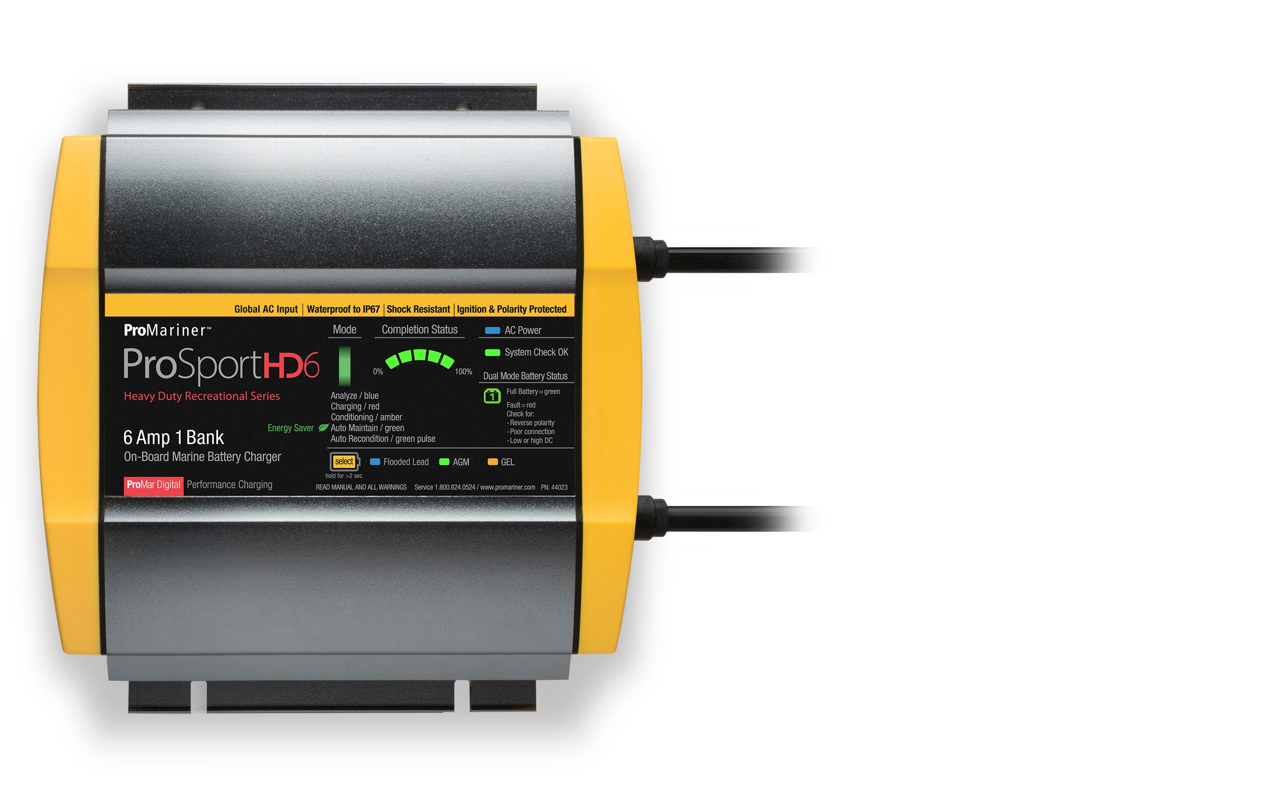 ProMariner ProSportHD 6 Global Battery Charger (12V 6A 1 out)