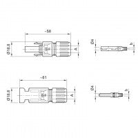 MC4 Plug Pair-Socket + Plug 4-6mm² Τύπος 4 PV-KBT4/6I