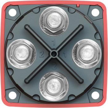 Blue Sea BS 6011 mini dual circuit battery switch red with rotary knob