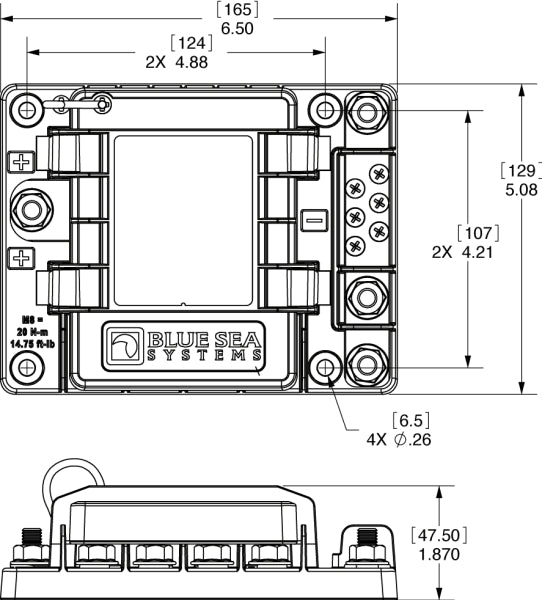 Blue Sea BS 7748 SafetyHub 150 Sicherungsblock/DC Verteiler