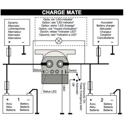 Mastervolt Charge Mate 2502 battery disconnect relay