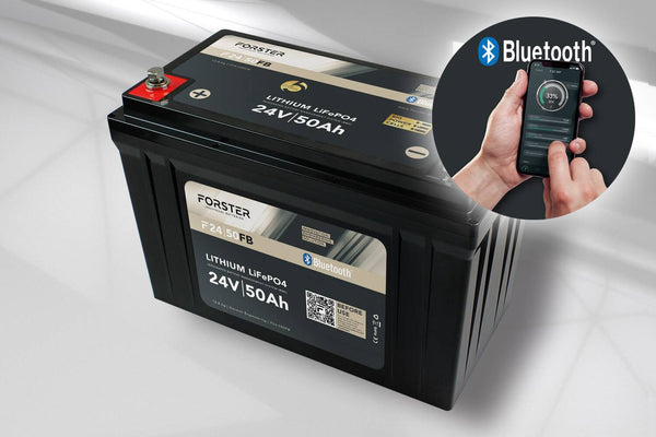 FORSTER 50Ah 25,6V LiFePO4 Lithium Batterie | 50A-BMS | Smart Bluetooth