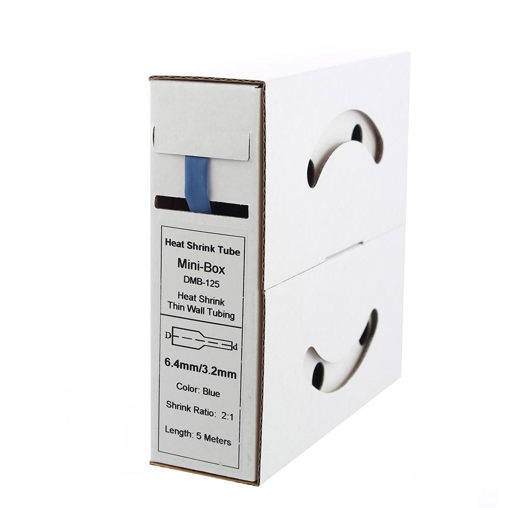 5m shrink tubing 6.4mm&gt;3.2mm blue 