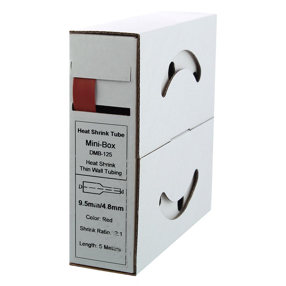 5m shrink tubing 9.5mm&gt;4.8mm red 