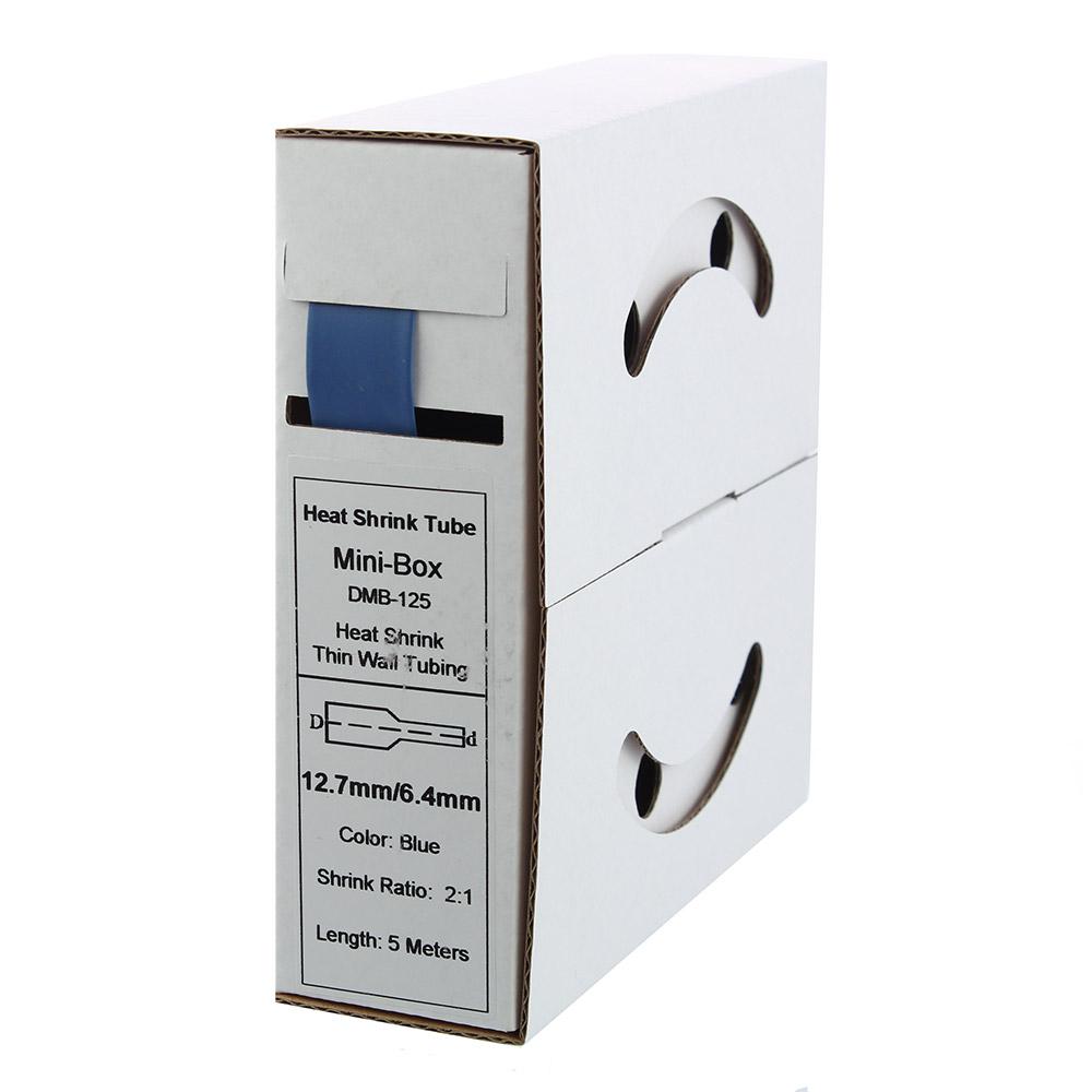 5m shrink tubing 12.7mm&gt;6.4mm blue 