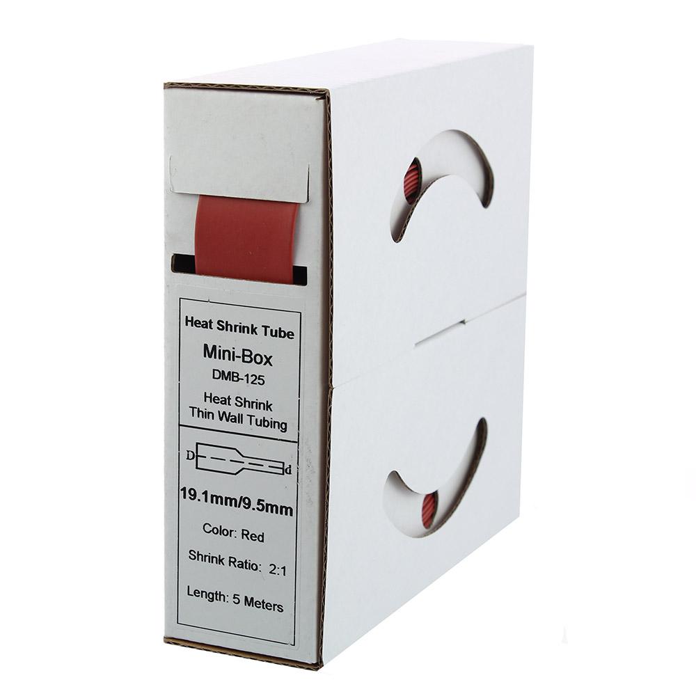5m shrink tubing 19.1mm&gt;9.5mm red 