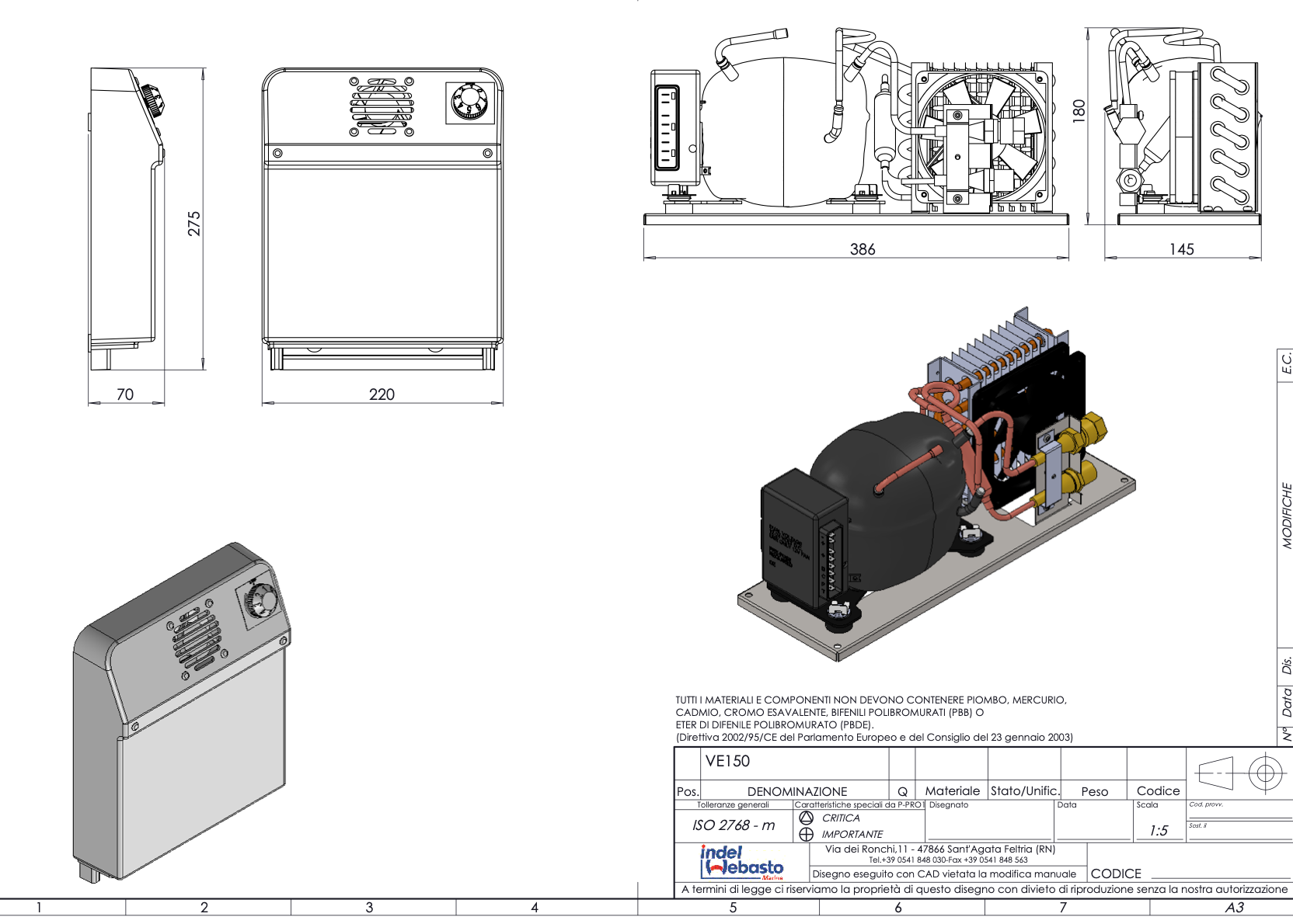 ISOTHERM VE150 cooling system 12/24V