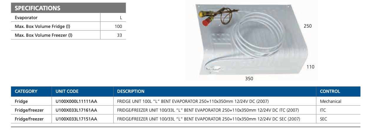 ISOTHERM 2007 Compact Classic cooling system 12/24V