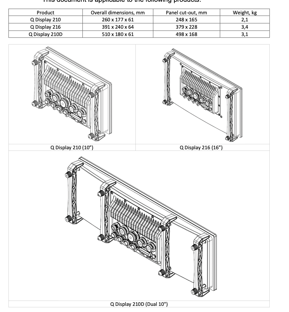 The q Experience Q2 card plotter in 12 inch MfD