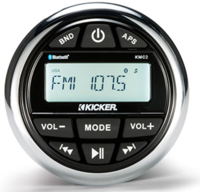 Kicker Marine Audio Media Center in the Gauge style