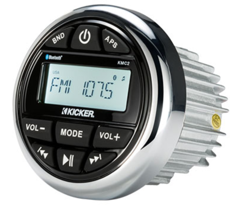 Kicker Marine Audio Media Center in the Gauge style