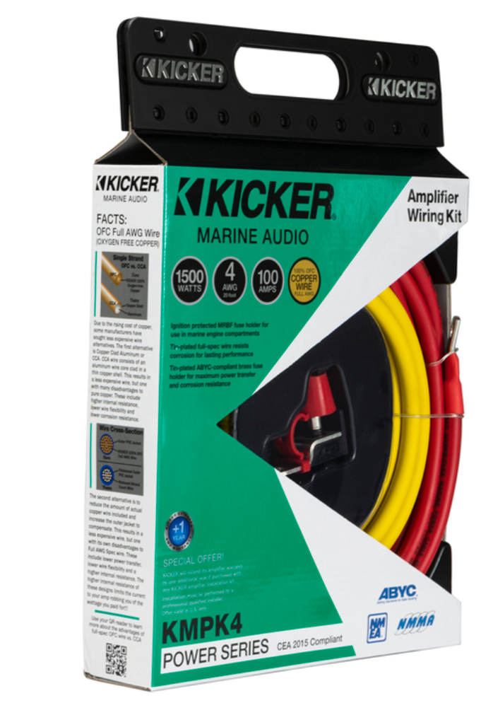 Τροφοδοσία ενισχυτή kicker Marine Audio 4AWG