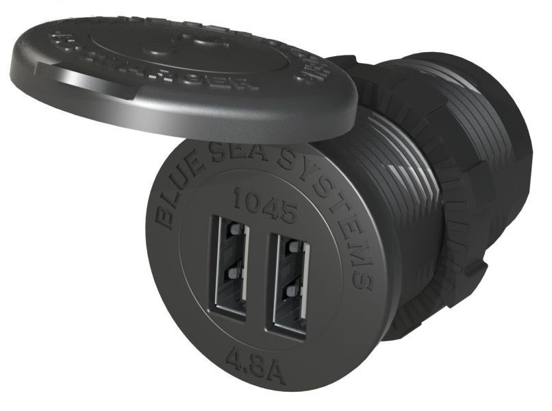 Blue Sea USB built-in socket double - 12/24VDC 4.8A
