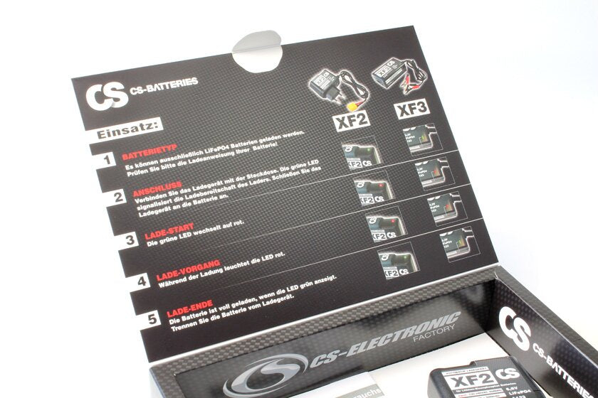 CS-ELECTRONIC XF2 automatic LiFePO4 charger suitable for all 6V lithium batteries