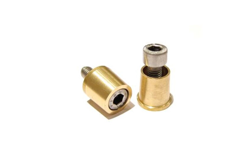 Battery pole adapter/battery terminals/screw terminals M8 -brass -marine- 85g