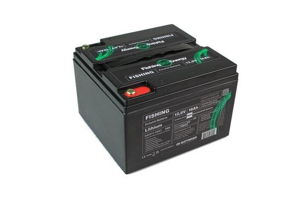 CS 18Ah 12V Lithium LiFePo4 -FISHING- Echolot Batterie BMS40A -80A Peak 168 x 125 x 175mm ~3,0kg-/ Pb-eq 36Ah