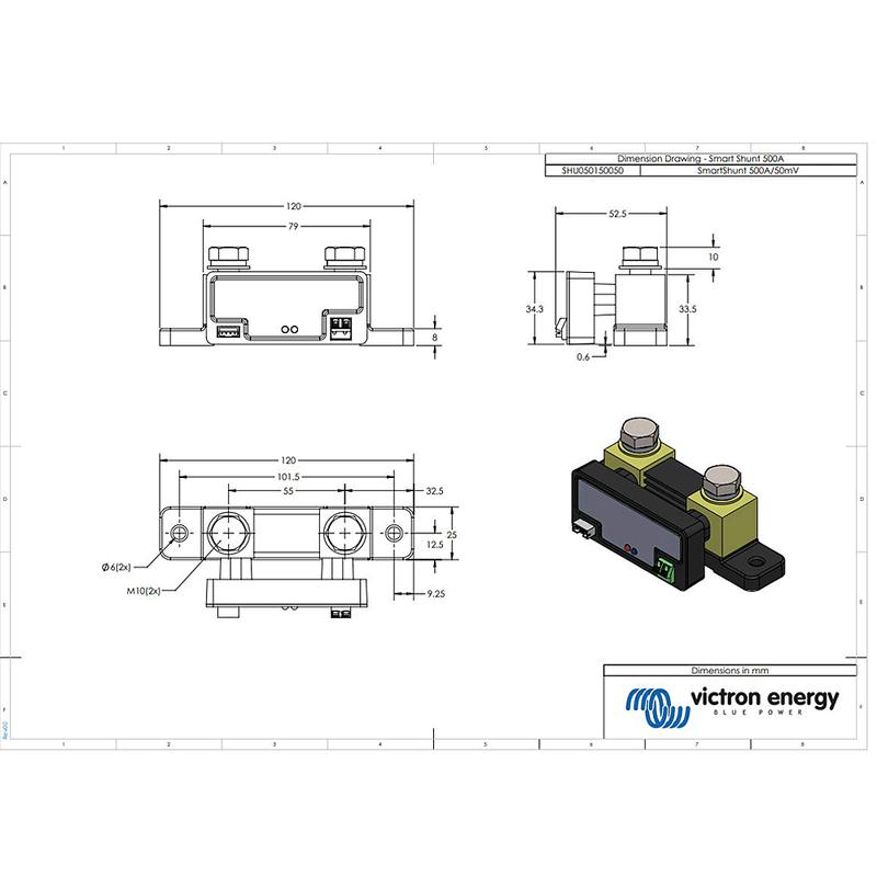 Victron SmartShunt 500A/50mV battery monitor with Bluetooth