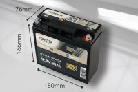 FORSTER 20Ah 12,8V Lithium Fishing Batterie | BMS | Smart Bluetooth | IP67