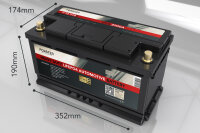 FORSTER 110Ah 12.8V LiFePO4 Heavy Duty Automotive Lithium Μπαταρία 2200A 352 x 174 x 190mm ~14,0kg Pb-eq 220Ah