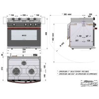 Eno GASCOGNE 3 εστιών, κουζίνα με φούρνο