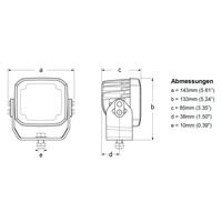 Hella RokLUME 280 LED Flutlicht, schwarz, Nahbereich