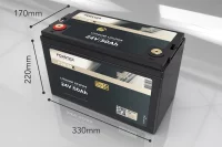 FORSTER 25,6V Lithium 50Ah LiFePO4 Premium Battery | 200A-BMS-2.0 | 1280Wh | IP67